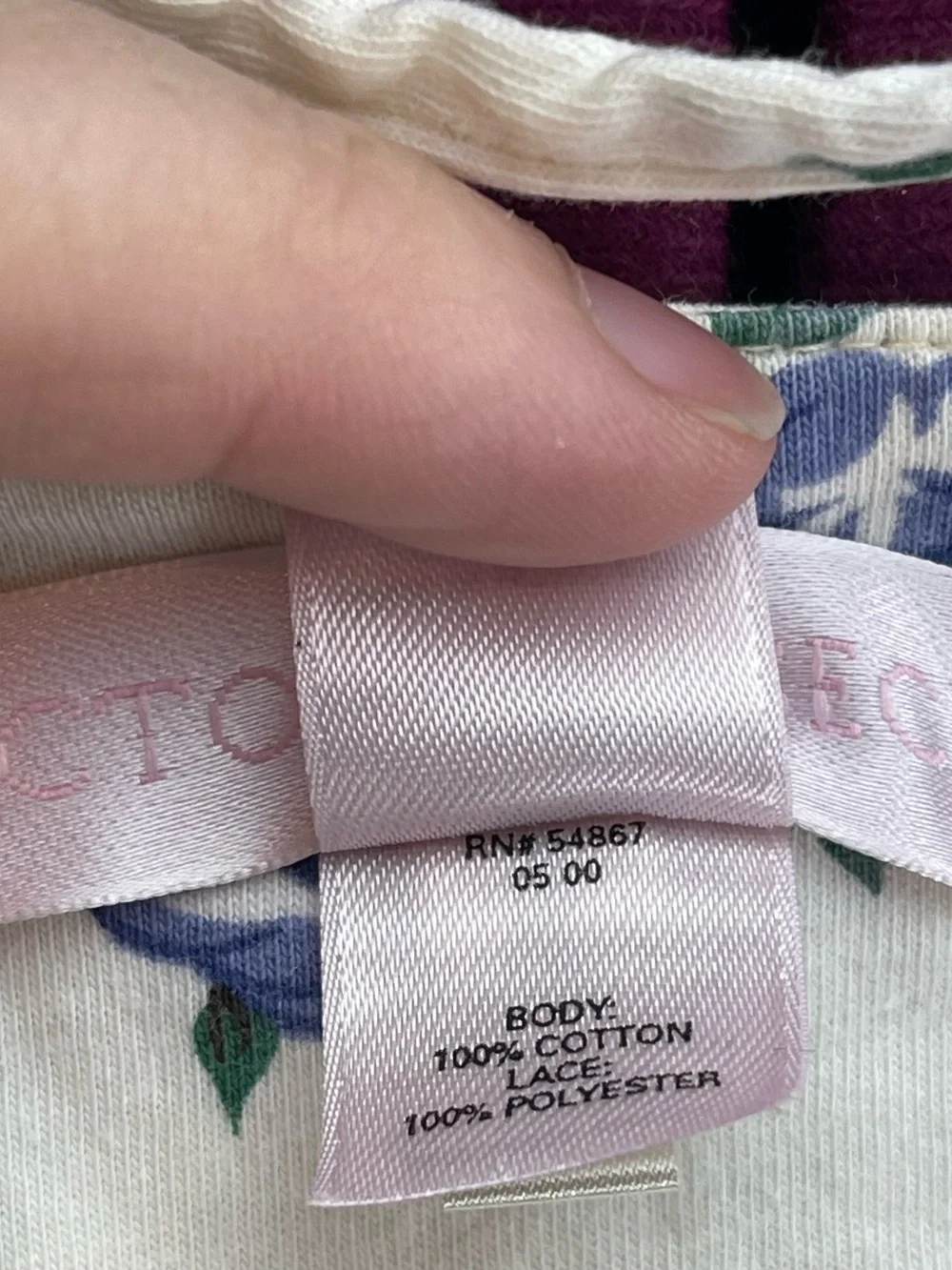 Victoria’s Secret size small cream colored robe with blue roses
